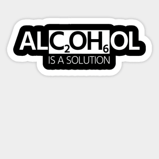 Funny Alcohol Scientist Chemist Cool Academic Student Gift Sticker